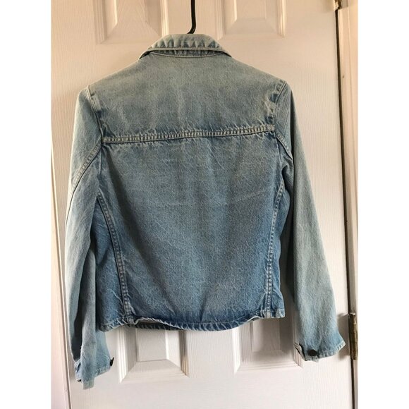 Vtg 1970's Lois Denim Jean Jacket Size S Made In Valencia Spain Bull Logo Size 4 - Picture 7 of 10
